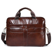 Angelo Ricci™ Shiny Cow Leather Business Men Briefcase