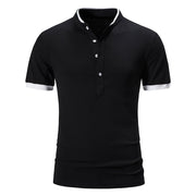 Angelo Ricci™ Cotton Short Sleeve Solid Color Polo Shirt