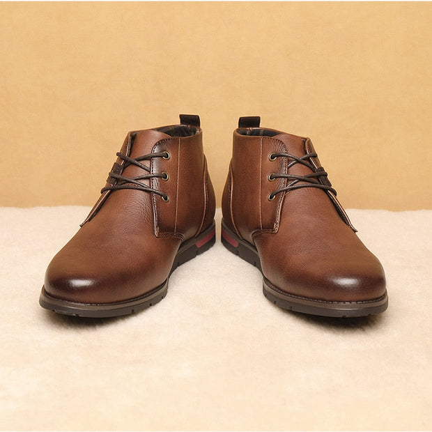 Angelo Ricci™ Men Casual Everyday Leather Ankle Boots