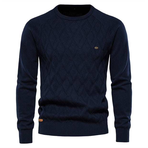 Angelo Ricci™ O-Neck Long sleeve Knitted Pullover