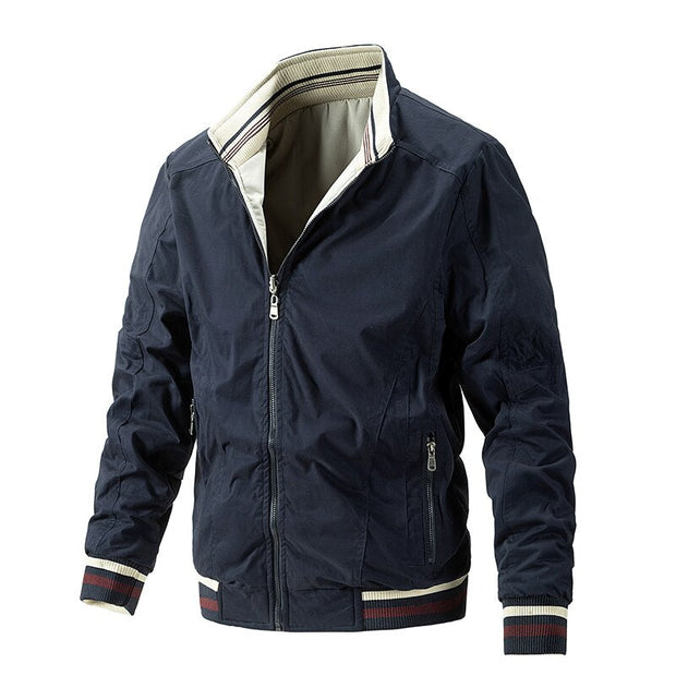 Angelo Ricci™ Reversible Outerwear Lapel Bomber Jacket