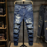 Angelo Ricci™ Distressed Ripped Hip Hop Style Denim Jeans