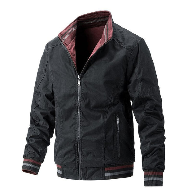 Angelo Ricci™ Reversible Outerwear Lapel Bomber Jacket