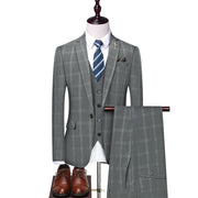 Angelo Ricci™ Classic Plaid High-end Business 3-Pieces Suit