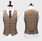 Angelo Ricci™ British Style Plaid Elegant Tailored Suit