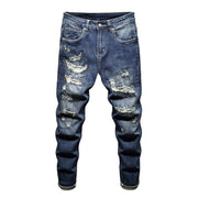 Angelo Ricci™ Ripped Repair Patch Stretch Jeans