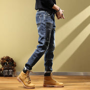 Angelo Ricci™ Fashion Handsome Personality Retro Patchwork Jeans