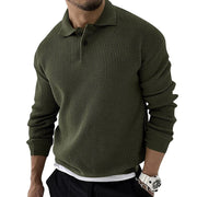 Angelo Ricci™ Knitted Lapel Casual Business Men Sweater