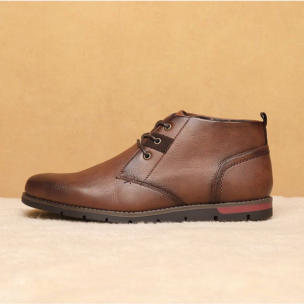 Angelo Ricci™ Men Casual Everyday Leather Ankle Boots