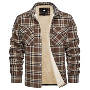 Angelo Ricci™ Fleece Plaid Flannel Sherpa Shirt Jacket