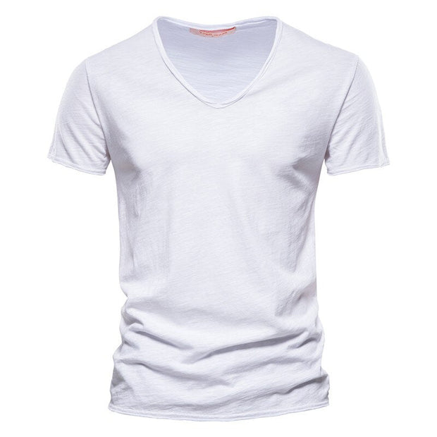 Angelo Ricci™ Brand Quality 100% Cotton V-Neck T-shirt