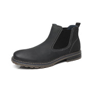 Angelo Ricci™ Handmade Leather Elastic Strap Business Chelsea Boots