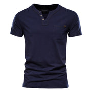 Angelo Ricci™ Summer Cotton V-neck T Shirt