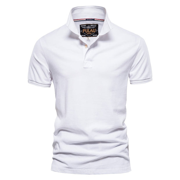 Angelo Ricci™ Men Classic Cotton Business Polo Shirt