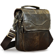 Angelo Ricci™ Casual Design Tablet Size Leather Crossbody Bag