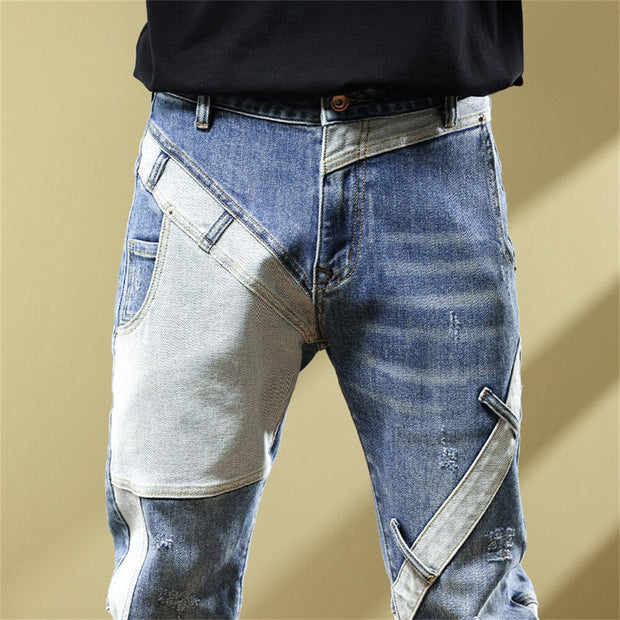 Angelo Ricci™ Fashion Pockets Desinger Streetwear Relaxed Jeans