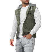 Angelo Ricci™ Hooded Everyday Fashion Streetwear Sleeveless Jacket