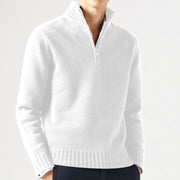 Angelo Ricci™ Cashmere Zipper Turtleneck Warm Sweater