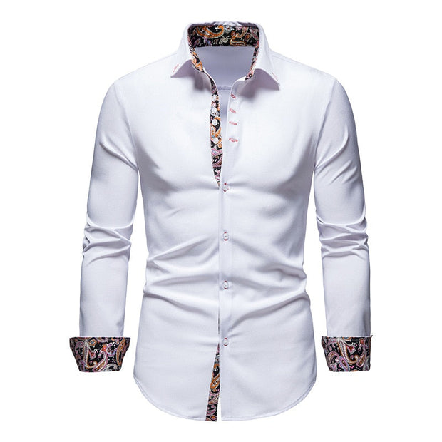 Angelo Ricci™ Designer Button Up Business Dress Shirt