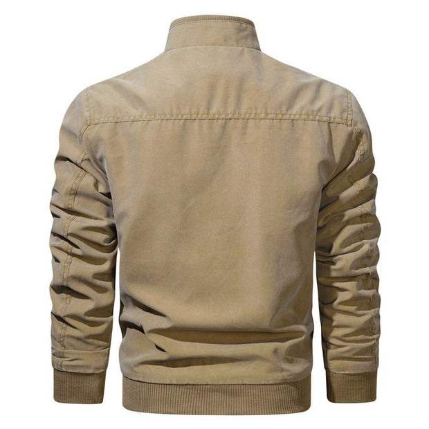 Angelo Ricci™ Brand Cotton Windbreaker Bomber Jacket