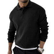 Angelo Ricci™ Knitted Lapel Casual Business Men Sweater
