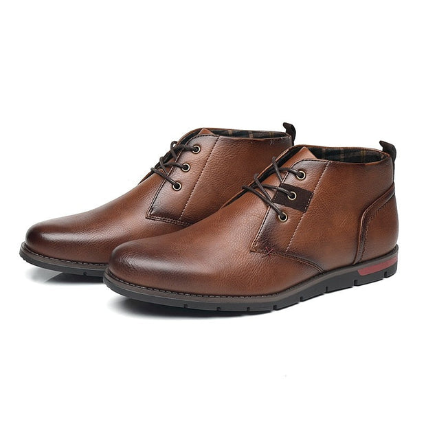 Angelo Ricci™ Men Casual Everyday Leather Ankle Boots