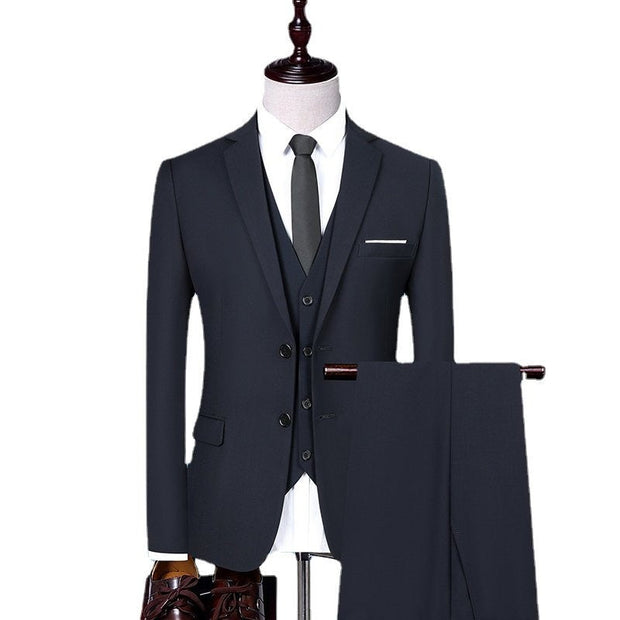 Angelo Ricci™ Fashion Solid Color Business Office 3-Piece Suit