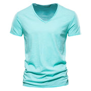 Angelo Ricci™ Brand Quality 100% Cotton V-Neck T-shirt