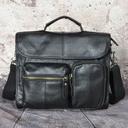 Angelo Ricci™ Vintage Lawyer Business-Men Leather Briefcase