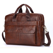 Angelo Ricci™ Men Genuine Leather Business Office Briefcase