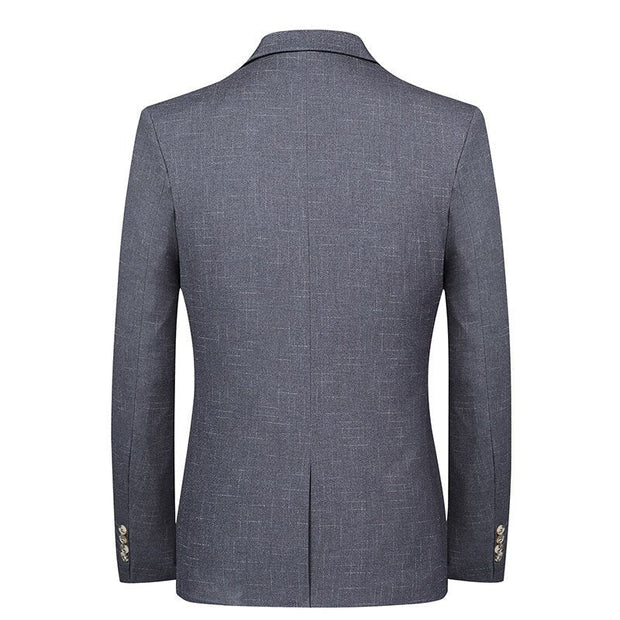 Angelo Ricci™ Single-Breasted Plaid Business Casual Blazer