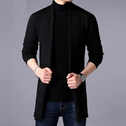 Angelo Ricci™ Knitted Wool Slim Fashion Long Cardigan