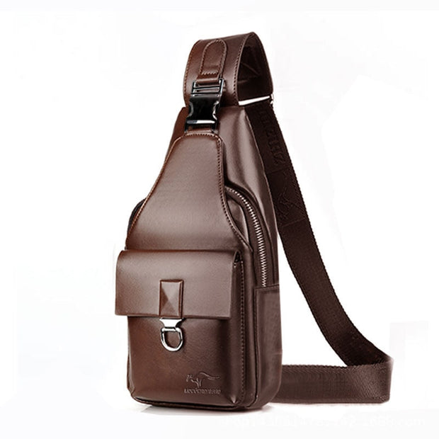 Angelo Ricci™ Business Casual Leather Crossbody Shoulder Bag