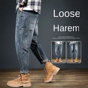 Angelo Ricci™ Fashion Harem Straight Cargo Jeans