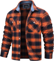 Angelo Ricci™ Button Down Cotton Plaid Flannel Lumberjack Shirt