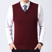 Angelo Ricci™ Brand Knitted Wool Sleeveless Vest Pullover Sweater