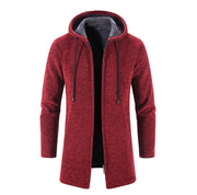 Angelo Ricci™ Warm Knitted Cashmere Hooded Sweater Cardigan