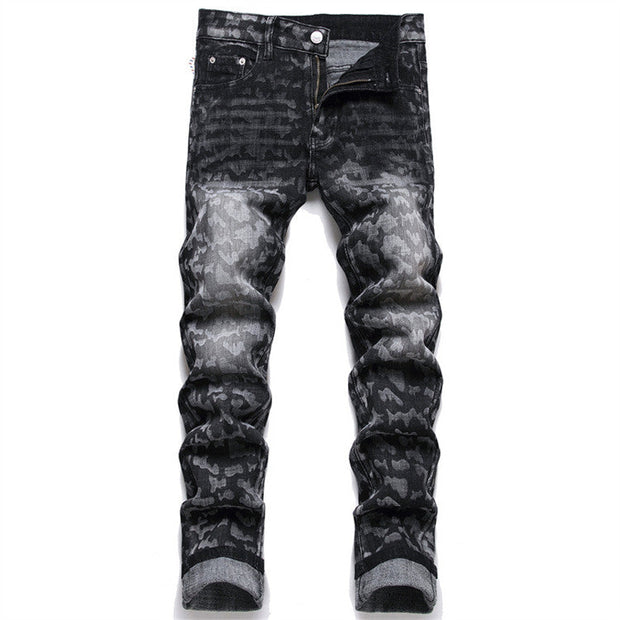 Angelo Ricci™ Punk Print Slim Fit Jeans