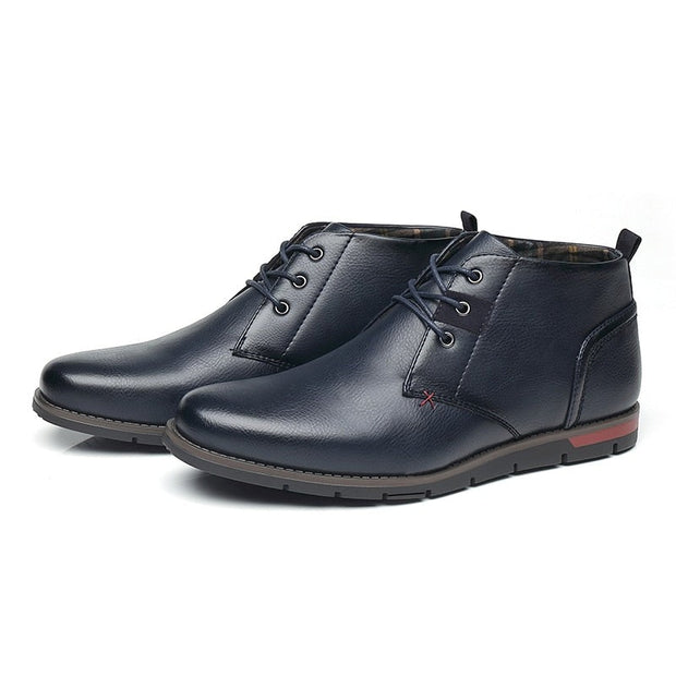 Angelo Ricci™ Men Casual Everyday Leather Ankle Boots