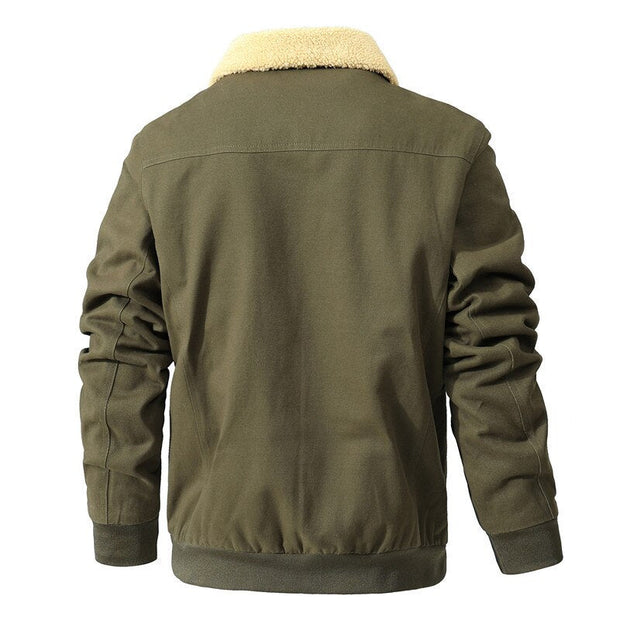 Angelo Ricci™ Men Tactical Style Fleece Bomber Jacket