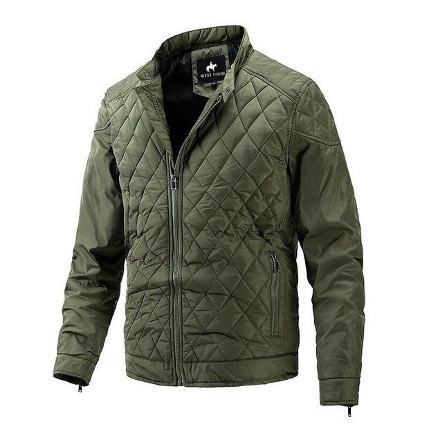 Angelo Ricci™ Solid Windproof Outwear Bomber Jacket