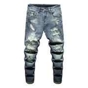 Angelo Ricci™ Ripped Repair Patch Stretch Jeans