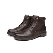 Angelo Ricci™ Designer Office Formal Round-Toe Leather Boots