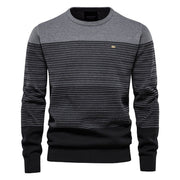 Angelo Ricci™ Casual O-Neck Cotton Knitted Sweater Pullover