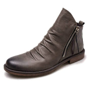 Angelo Ricci™ Leather High-Top Tassel Zip PU Leather Boots