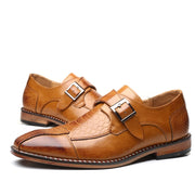 Angelo Ricci™ Classic Crocodile Pointy PU Leather Formal Shoes