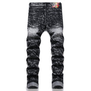 Angelo Ricci™ Punk Print Slim Fit Jeans