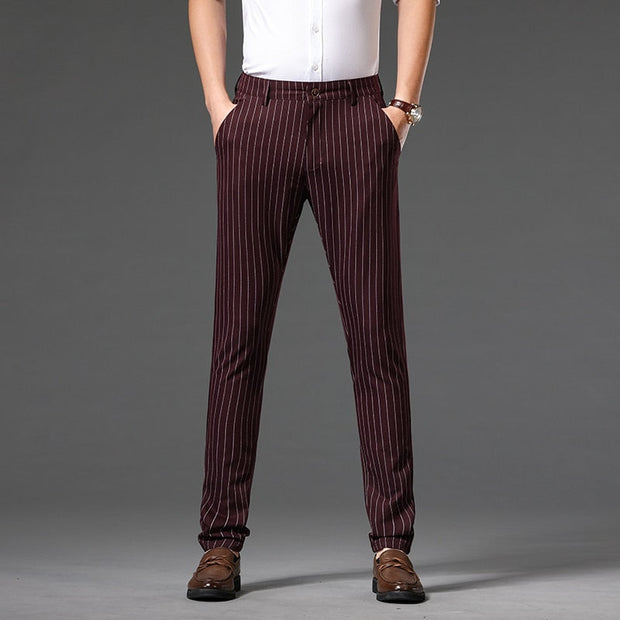 Angelo Ricci™ Stripe Formal Business Office Trousers