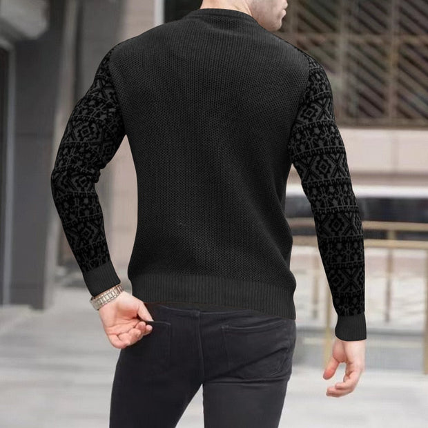 Angelo Ricci™ Slim Style Pattern Knit Sweater