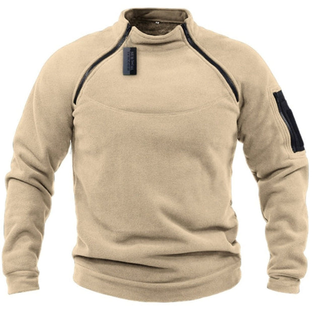 Angelo Ricci™ Men Outdoor Tactical Warm Fleece Turtleneck Sweater